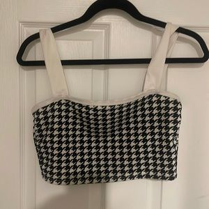 Houndstooth Crop Top